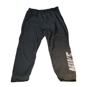 Nike Joggers Men Sz XXL Black Embroidered Dri Fit Casual Workout Athleisure